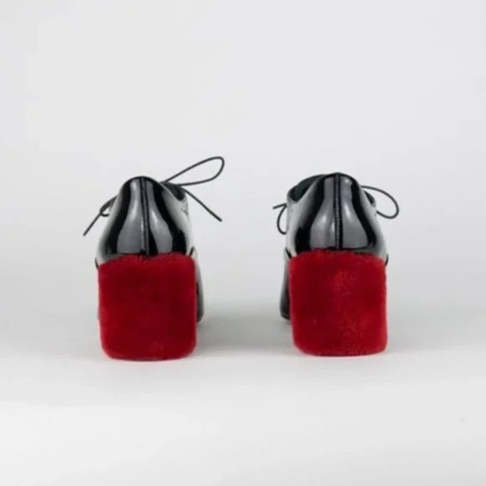 Miu Miu Shearling Heel Oxfords - Picture 4 of 9